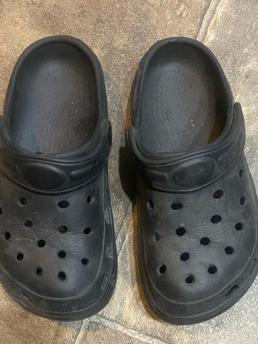 Kids Black Slip-On Foam Clog with Heel Strap